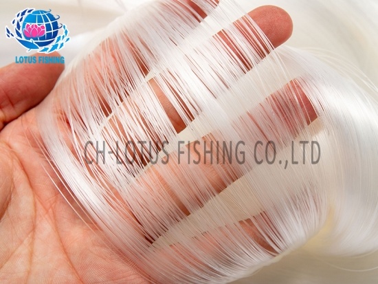 Nylon filet de pêche monofilament en plastique noeud production vente chaude 