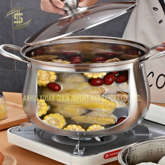 ménage multifonctionnel pot de soupe aux pommes épaissi en acier inoxydable -CH-Lotus Fishing