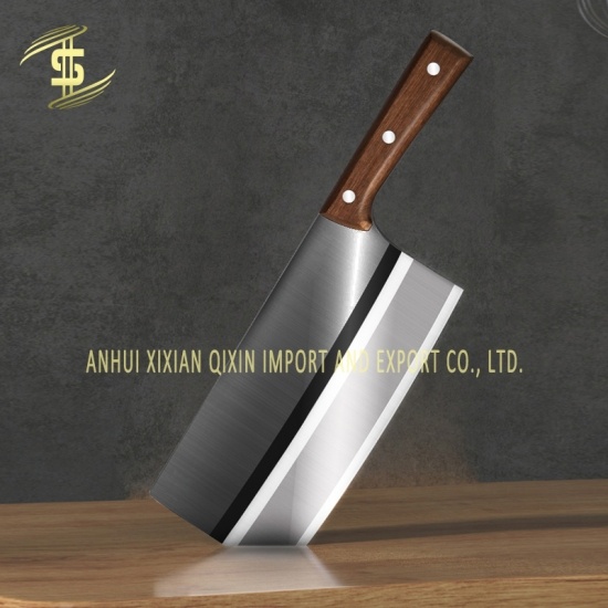 Couteau de cuisine domestique manche en bois en acier inoxydable -CH-Lotus Fishing