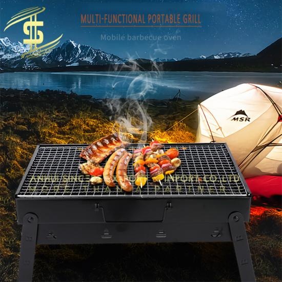 vente chaude BBQ Tablette extérieure en acier inoxydable pour barbecue au charbon de bois -CH-Lotus Fishing